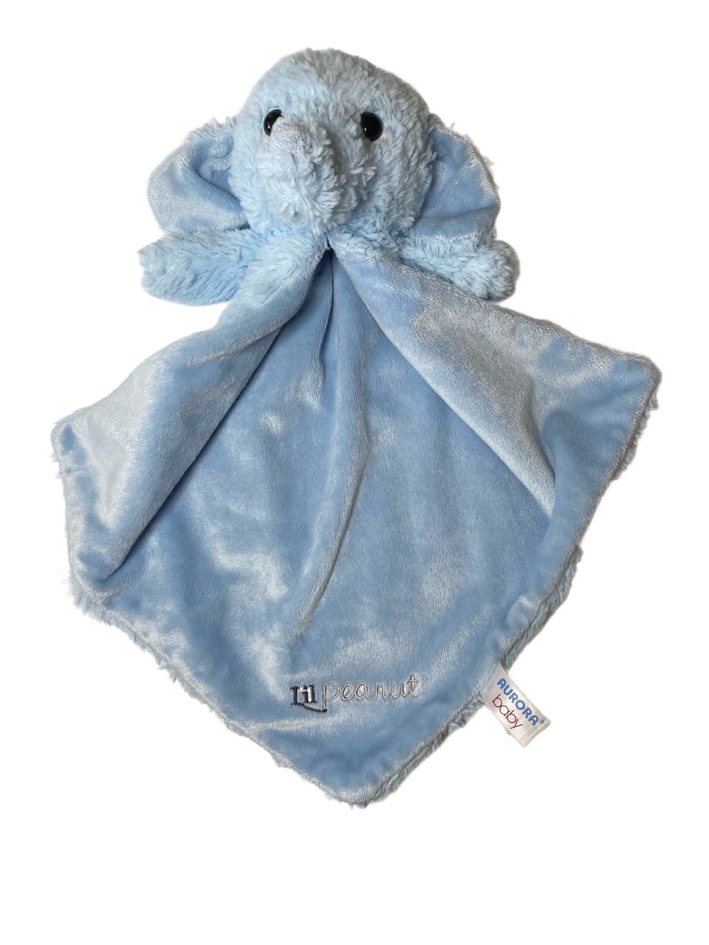 Aurora Baby Light Blue Elephant Lovey Blanket NWOT - Picture 2 of 6